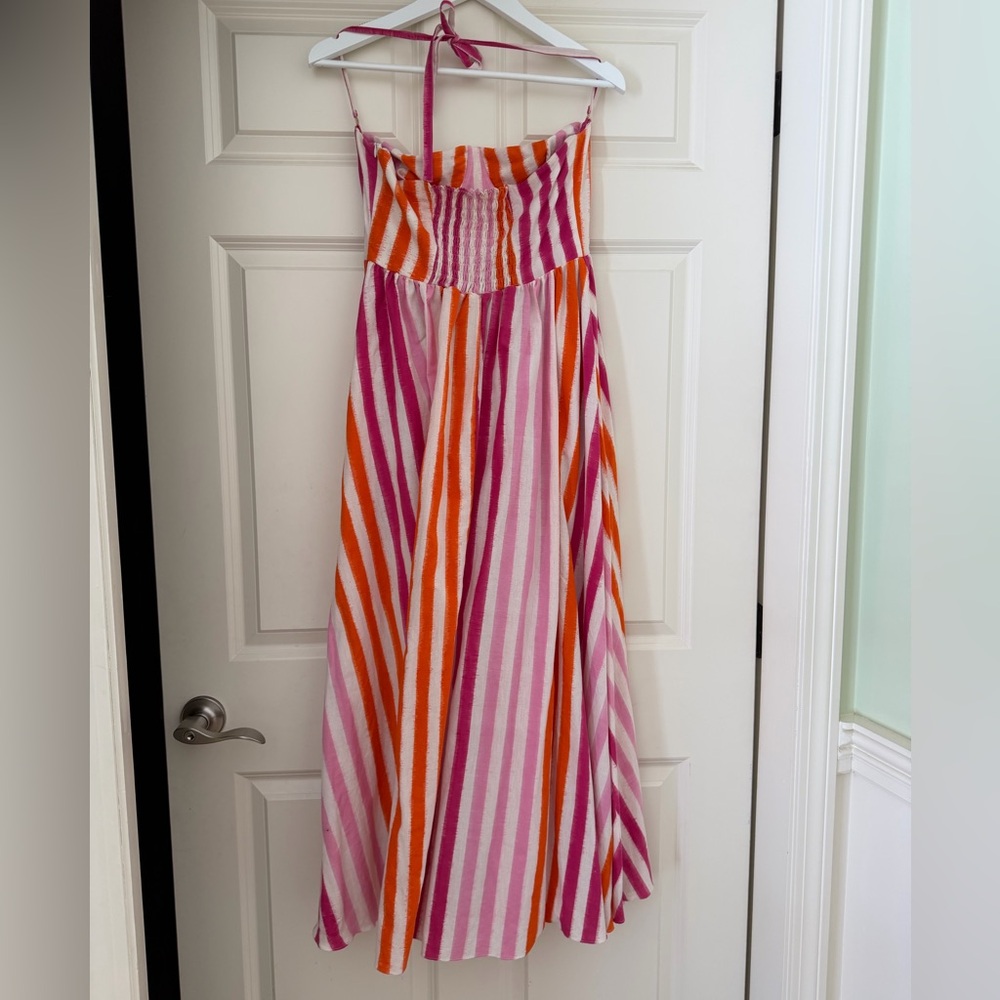 ❤️ EMPORIO SIRENUSE Johanna striped cotton-poplin maxi dress - Picture 7 of 9